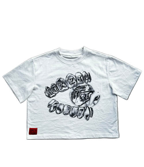 CONZTD® "Chrome Bite" Cropped Graphic Tee